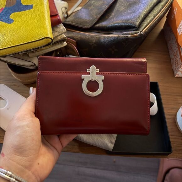 Handbags - Ferragamo vintage Wallet

Elegant Red Leather Women's Wallet